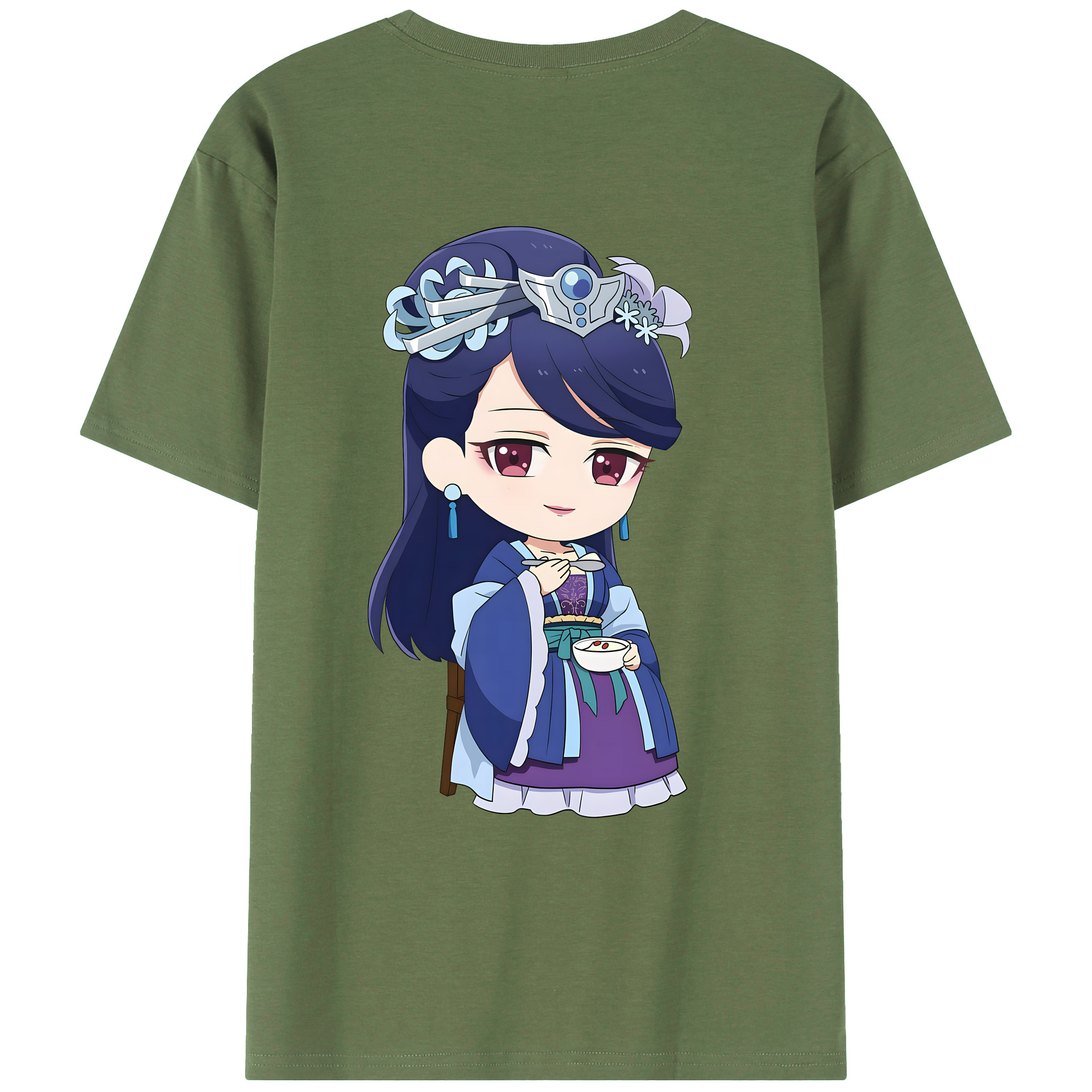 （画像用） 薬屋のひとりごと The Apothecary Diaries 綿100％ メンズ半袖Tシャツ（バックプリント） 通気性